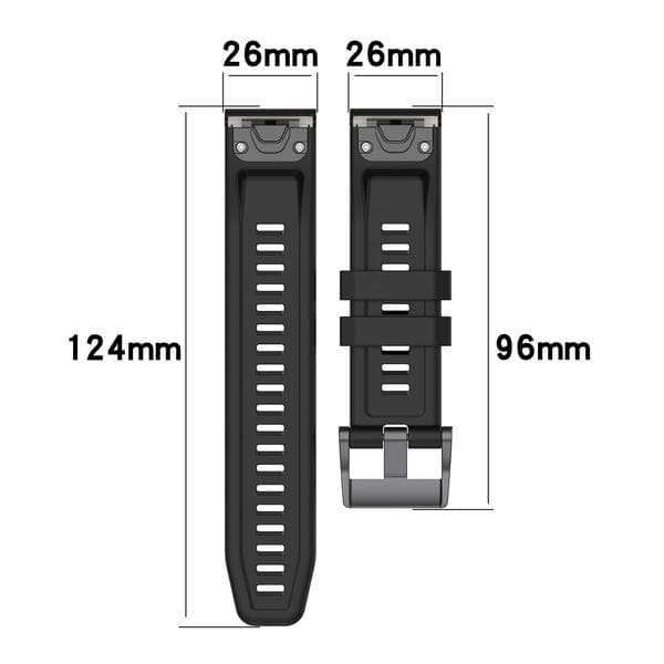Silikonearmbånd til Garmin Tactix 7 Grey