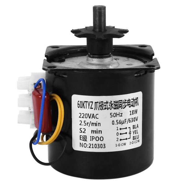 220v AC æg vendingsmotor inkubator motor reversibel gearet motor til de fleste inkubatorer 2.5r/min-xinhan