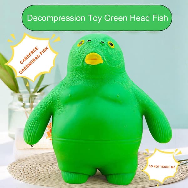 Stretch Gorilla Leksak, Stretchig Lim-Sand Fylld Gummi Gorilla Green 15*14CM
