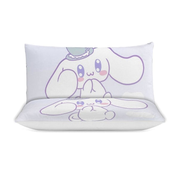 v1257 Cinnamoroll Dynebetræk Sæt Tyk Blød 3 Dele Sengelinned Sæt Helårs Dynebetræk med 2 Pudebetræk til Voksne Kvinder Piger Teenagere Hjem Værelse Indretning io 200x200cm 78x78in