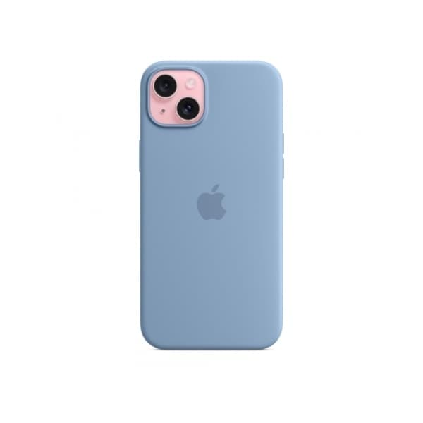 Apple iPhone 15 Plus silikoneetui med MagSafe Vinterblå MT193