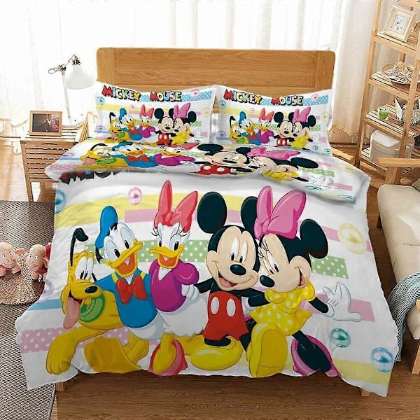 v988 Sängkläder Mus Gul Hund Påslakan Örngott Sängkläder Set 3-Delars Sängklädesset (1 Påslakan + 2 Örngott) y988 135x200cm 53x78in