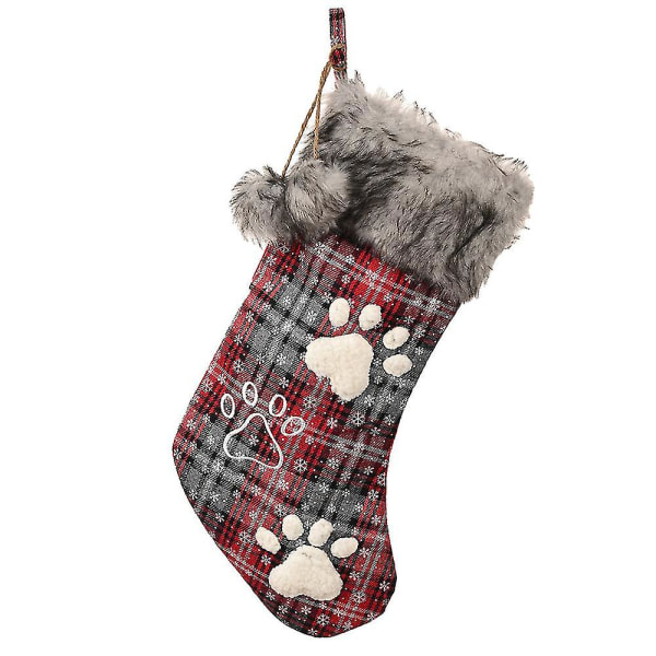 Christmas Stocking,  Plush Christmas Socks Christmas Fireplace Hanging Stockings For Family Holiday Xmas Party Decorations