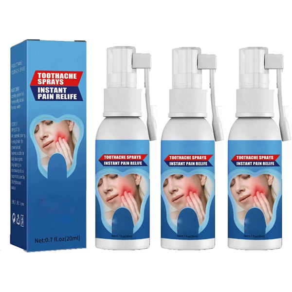 Remedies Tænder & Tandkød Spray, Øjeblikkelig Tænder Behandling Lindring Tandpine Sprays, Tandpine Relief Reparation Gingival Væv 3pcs