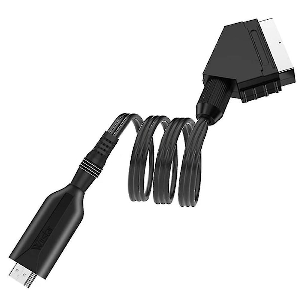 Hdmi-Scart-kaapeli 1 metriä pitkä suora liitäntä Wigslar