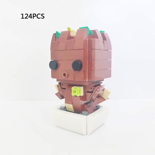 Disney Marvel Avengers Figurer Mini Block Superhjältar Guardians Of The Galaxy Baby Groot Byggstenar Stort Huvud Leksaker mini block