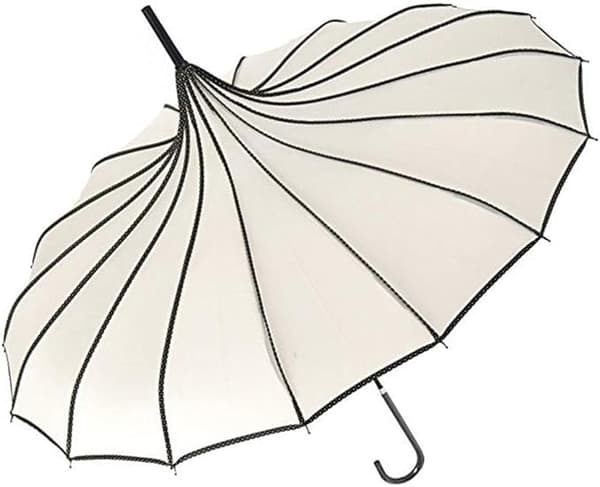 Pagoda Peak Gammeldags Ingenuity Paraply Parasol (Elfenben)