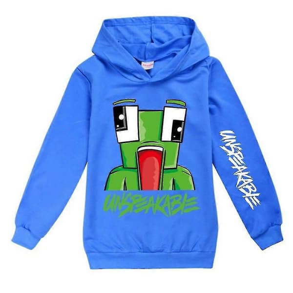 7-14 år Børn Drenge Piger Unspeakable Hættetrøje Hættetrøje Pullover Toppe Dark Blue 9-10Years