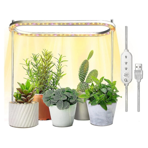 Grow Lights For Indoor Plants, Full Spectrum Led 50 Grow Lamps With Yellow Lights, Height Adjustabl