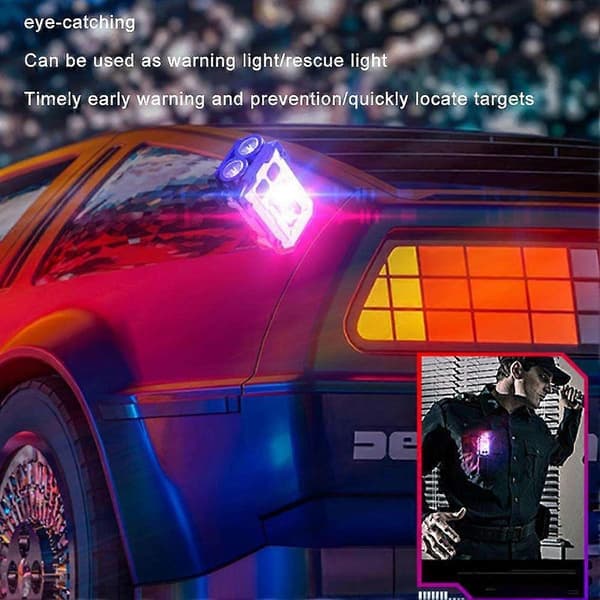 Monitoiminen miniavainperä LED-taskulamppu USB-ladattava kannettava taskulamppu B 1pcs