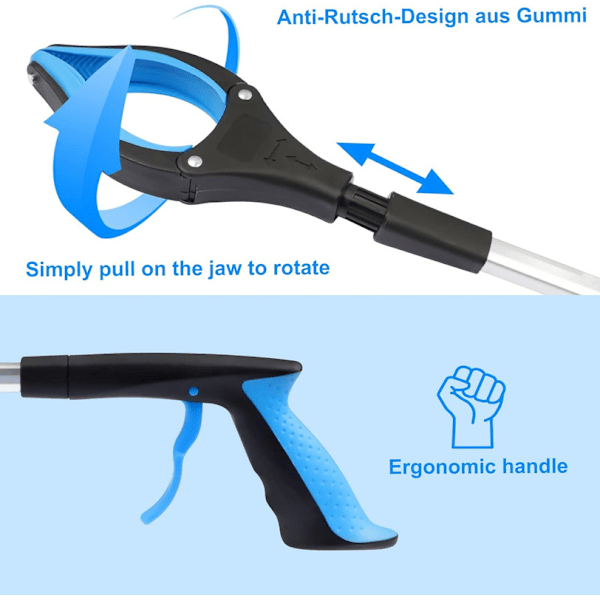 Gribetang 1 stk - Affaldsopsamler med Magnetisk Spids - 80 cm Lang Rækkevidde Hjælpende Håndopsamler Stav til Voksne Børn - Opsamler Værktøj Rækkevidde