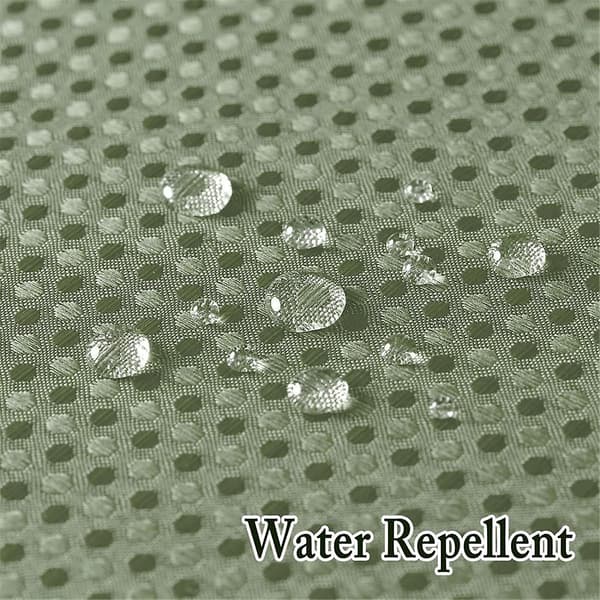 No Hook Waffle-Weave Duschdraperi med Snap-in Tygfoder Set för Badrum, Hotelstil med Mesh Toppfönster,C Green