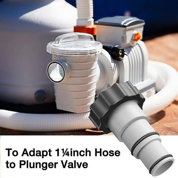 Pool slangadapter, pooltillbehör, Intex pool adapter, ersättningsslangadapter för pumpar med invändig gänga för 1,5 och 1,25 anslutningar