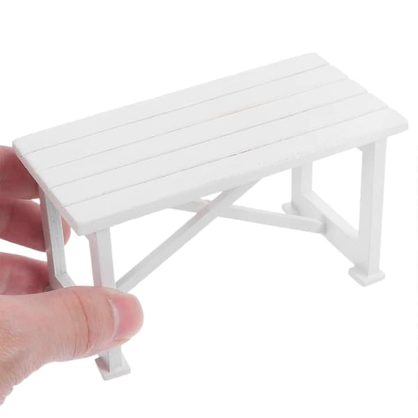 Miniature bord træ dukkehus møbler til indretning mini terrassebord