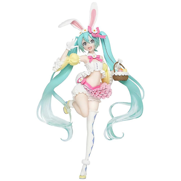 Hatsune Miku Anime-toimintahahmo Lelut Sakura Miku Jänis Korva Miku Pitkät Hiukset Letit Miku Keräilyesineet PVC-malli Nukke Patsas Figuuri Lelut Fanit Lahjat Bunny Ear