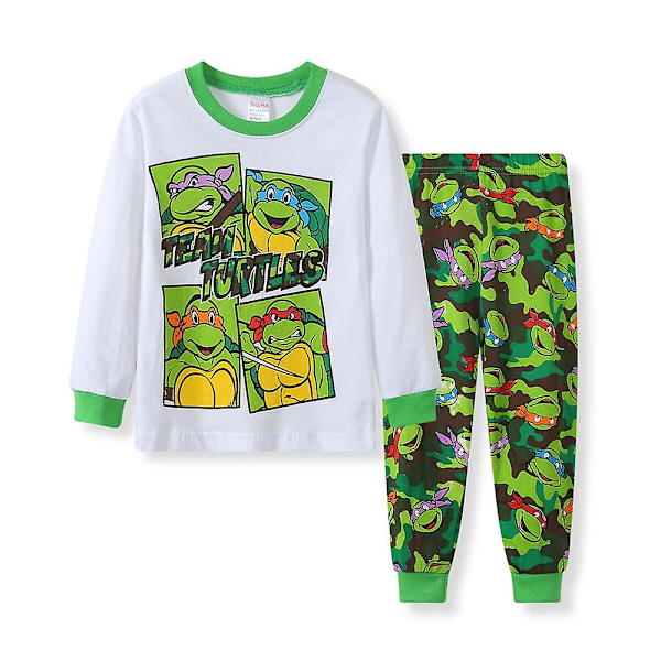 Teenage Mutant Ninja Turtles Tema Pyjamas Pjs Sæt Børn Drenge Langærmet Top Bukser Pyjamas Nat Tøj Nattøj A 5 Years