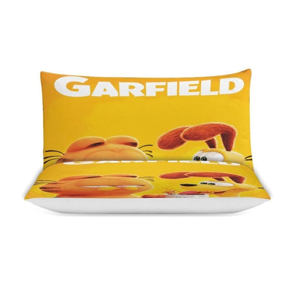 x51 Garfield Dynebetræk Mikrofiber Sengelinned Sæt 3D Printet Letvægts 3 Dele Dynesæt, 1 Dynebetræk Og 2 Pudebetræk til Børn Drenge Gir 240x260cm 94x102in
