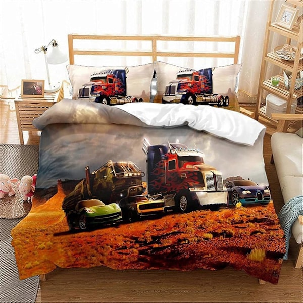 i30 Barn Pojkar Transformer-s Sängkläder Påslakan Storlek Twin/Queen Lättviktigt Täcke Bumblebee Optimus Prime jm30 240x260cm 94x102in