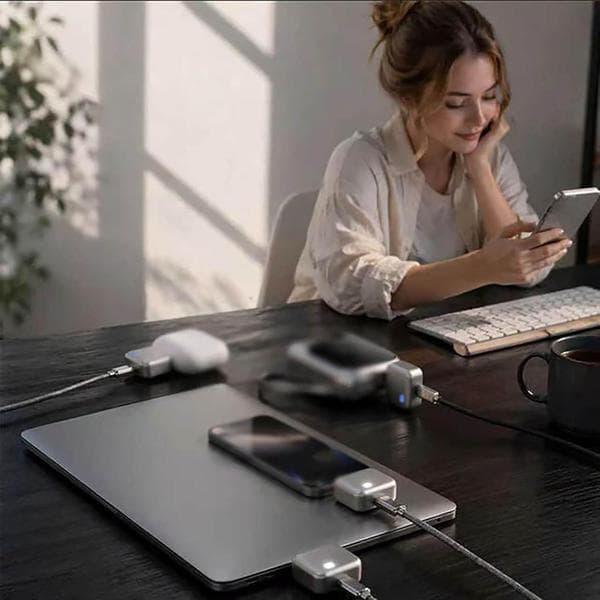 Stop Charge Smart Charger, Automatic Disconnect Charging Cable Protector, Fully Charged Eject Device, Overcharge Protection Adapter for Phone Tablet