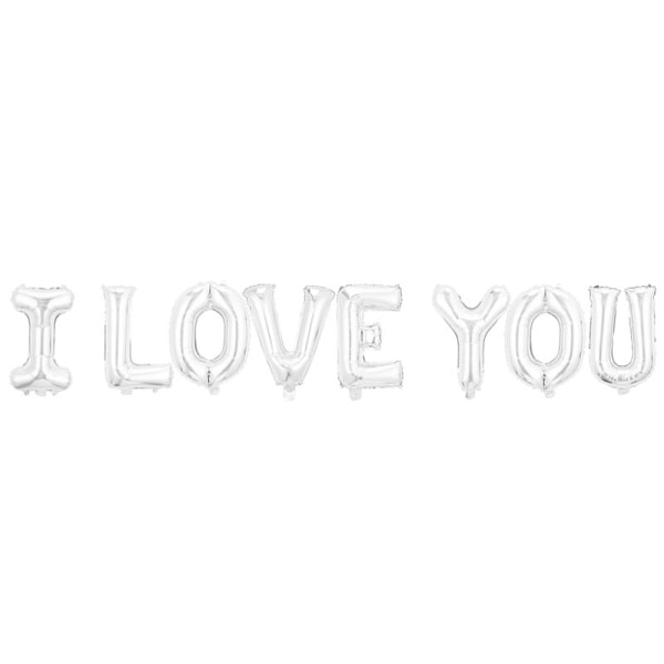 16 tommers I LOVE YOU sett aluminiumsfilmballong Valentinsdag dekorasjon bryllup Golden ILOVEYOU1314