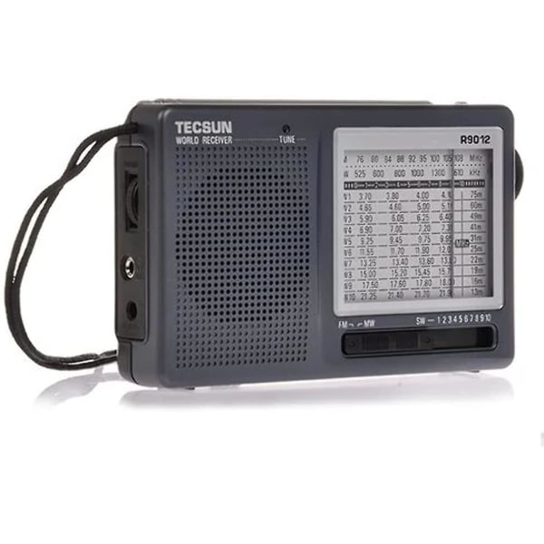 R-9012 Kannettava digitaalinen lyhytaaltoradio Am/fm/sw(1-10) 12-kaistainen vastaanotin (uk-9012)