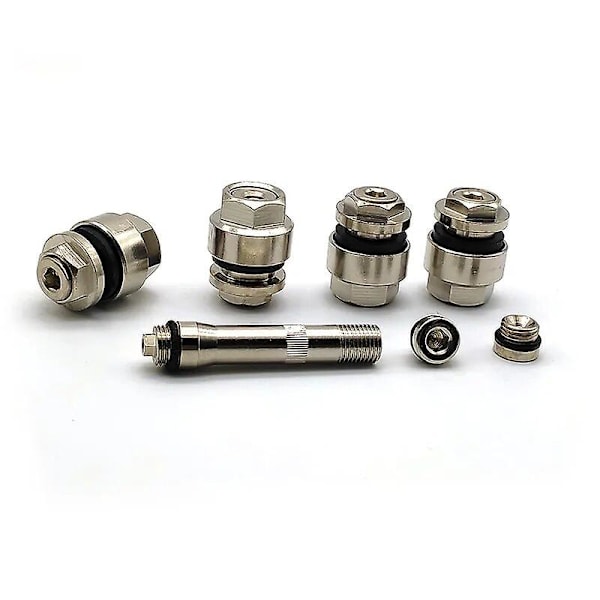 7 kpl/sarja Universaali Stealth Chrome Metalli Pultti Upotus Asennus Näkymätön Rengasventtiilin Varret 11,5 mm Reikä Auton Renkaat