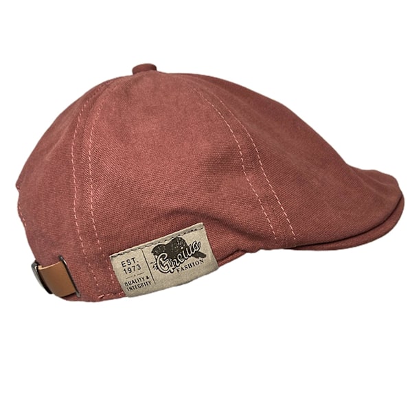 Herrar basker brittisk vintage enfärgad justerbar herrhatt för shopping Wine Red