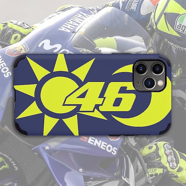 No. Vr46 Rossi Agv Sun Moon Rolla -moottoripyörän puhelinkotelo iPhone 13x11 Apple 12:lle