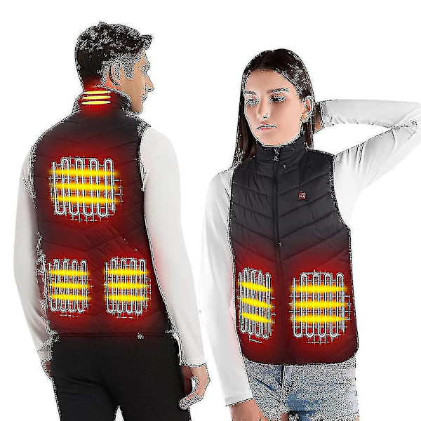 Oppvarmet vest unisex oppvarming oppvarmet vest elektrisk oppvarmingsvest 3XL