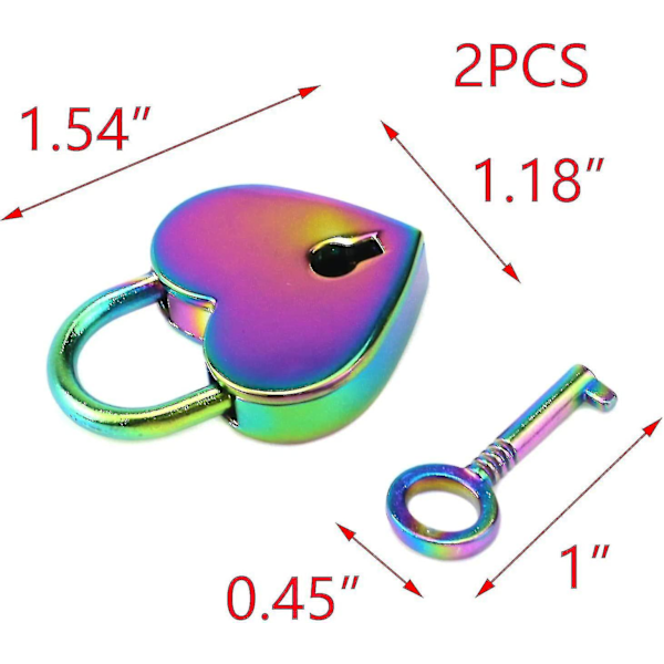Sydämen muotoinen lukko Mini sinkkiseos lukot Muistikirjan lukot Värikäs