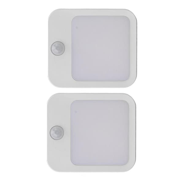 2 pcs Plug-in Night Light with Motion Sensor Mini Warm White LED Night Light with Adjustable Brightness EU Plug 110-220V