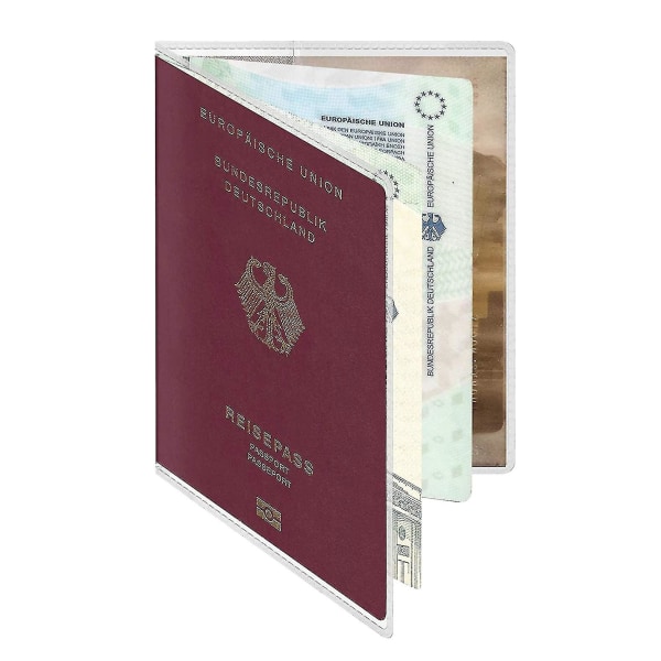 5-pack passskydd, passskydd i genomskinlig plast, för pass i standardstorlek Rfid ID-kortskydd