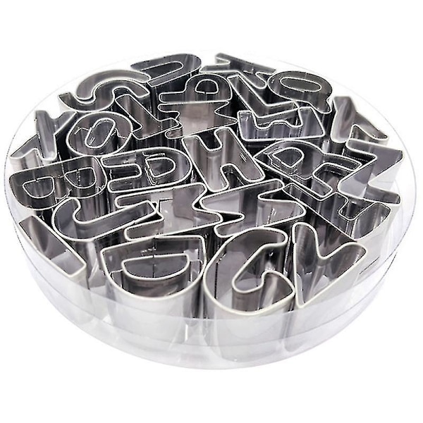 Stainless Steel Alphabet Letter Cookie Mold Biscuit Number Cutter Set Cake Decorating Moulds Fondan Silver