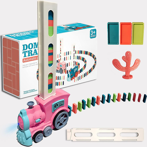 Automatic Domino Train For Kids Creative Domino Game Toys Gifts