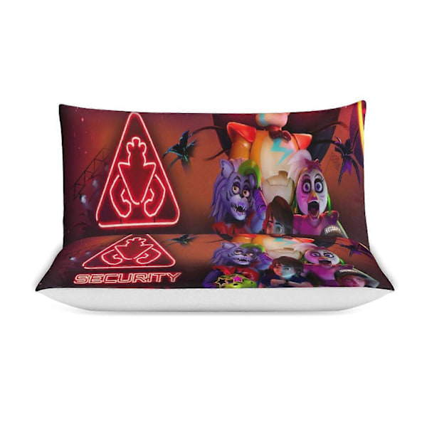 v1008 Five Nightat Freddy Täcke Set Tjockt Mjukt 3-delars Sängklädesset Året Runt Täcke med 2 Örngott för Vuxna Kvinnor Flickor Tonåringar Hemrum 135x200cm 53x78in