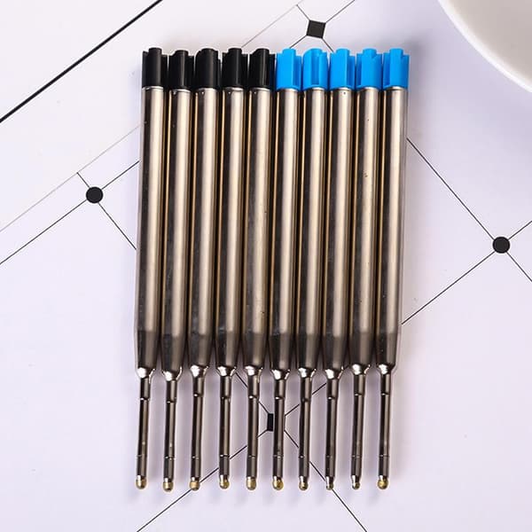 10 stk 0,5 mm G2 Metall Roller Kulepenn Refill Medium Spiss 1