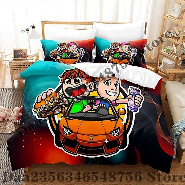 v742 Lakanat Burgerpommes icrimax Vuodevaatesetti Yhden Hengen Parivuode Täysi Queen King Size Vuodesetti Aikuisten Lasten Makuuhuone Peittopussisetti Anime Lakanasetti 3-Osa 240x260cm 94x102in