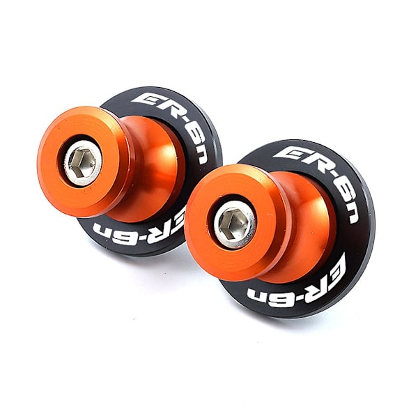 Otwoo för Kawasaki Er6n Er 6n Er-6n 2006-2016 Er6f Er-6f 2009-2011 Motorcykel Cnc Svingarms Spolar Slider Stativskruvar Reglage Orange-ER6N