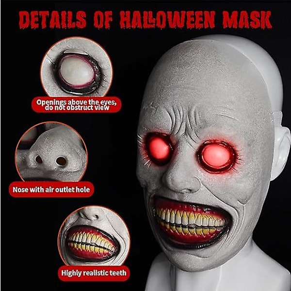 Halloween Maske, Halloween Uhyggelig Maske Til Kvinder Mænd, Uhyggelig Halloween Kaninmaske, Gyser Blodig Maske Til Halloween Kostume