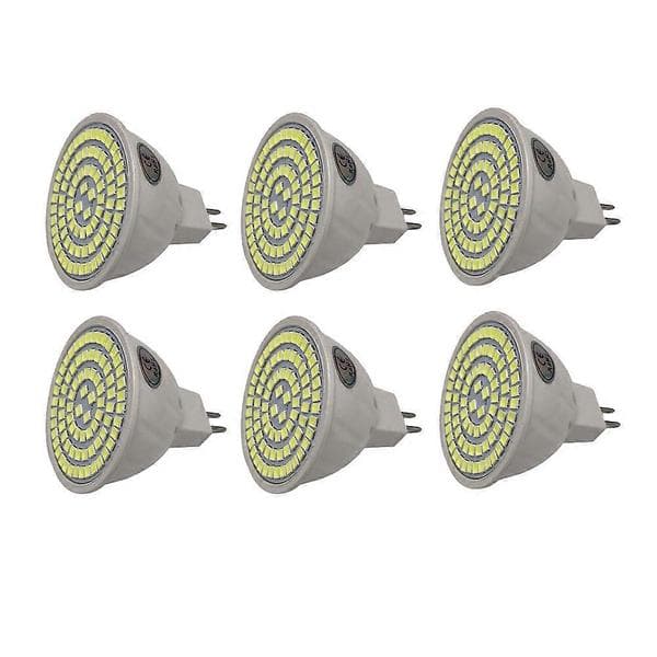 6 stk 8W MR16 LED-lamper Spotlight Pære Dagslysbelysning Downlight Energisparing (Varmhvit)
