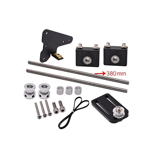 1 set 3d-skrivartillbehör Dual Z-axis uppgraderingssats 3d-skrivardelar för -3v2 Pro-skrivare black  silver