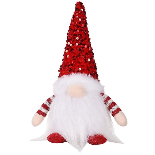 Led pailletter Gnome Xmas Doll Julepynt Festdekoration Red