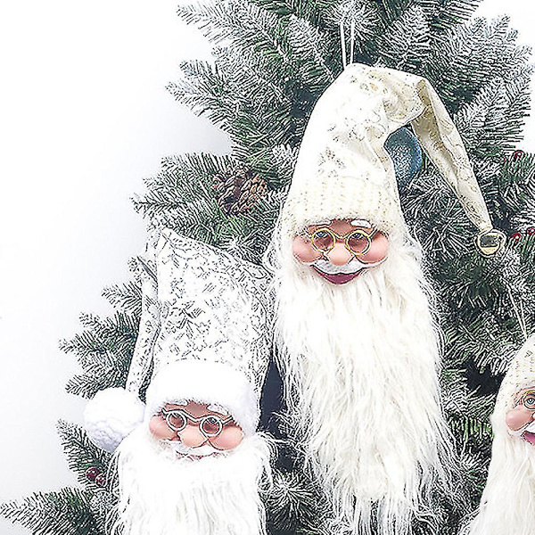 Jultomte Vinflaskeöverdrag - Jultomte Huvud Flasköverdrag Topp Dekorativ Jul Dekoration