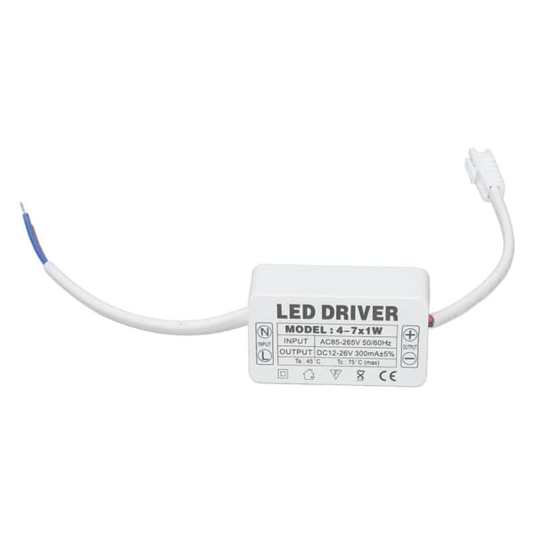 4-7X1W LED Driver Constant Current 300mA Input AC85-265V Output DC12-26V Power Supply Transformer 0.6
