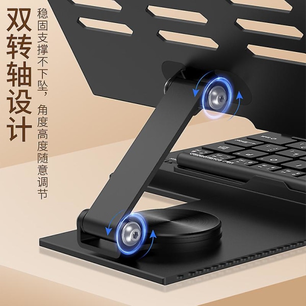 Trådløs tastatur- og mus-kompatibel Samsung Z Fold 4/3-pad-tablettelefon med foldbart holderstativ Black