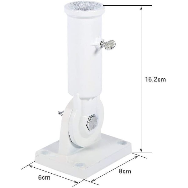 Flagstangsholder vægbeslag justerbart beslag hvid metal flagstang vindpose