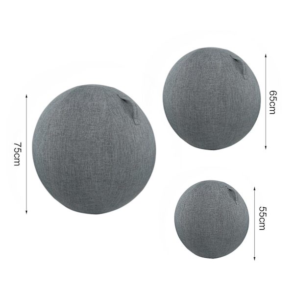 Dammsäker halkfri träningsboll i bomull och linne, praktisk fint stickad yogabollskydd för hemmet Dark Blue