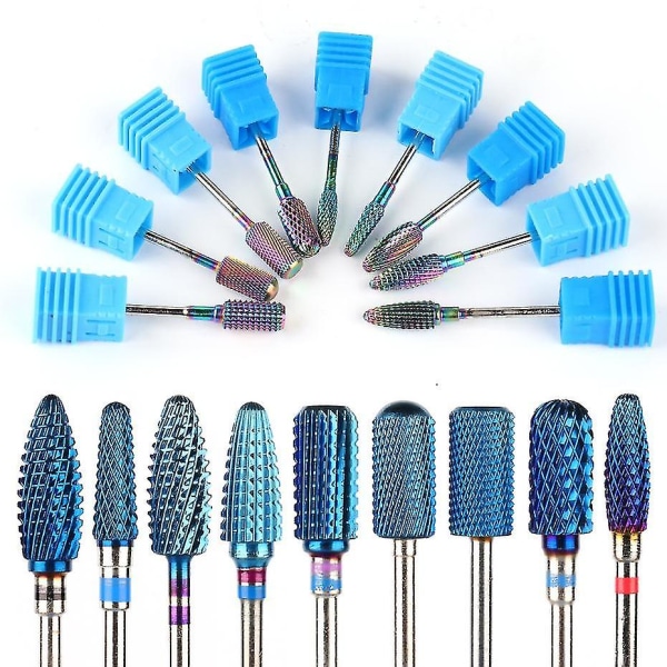 Carbide Nail Drill Bit 5 In 1 Tapered Drills Milling Cutter For Manicure Remove Gel Acrylics Nails Accessories Tool