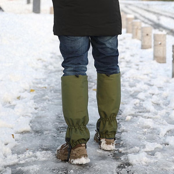 1 par perfekt passende gamacher sko klatring sne trekking vandring dække Army Green