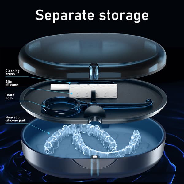1-PACK Retainer Case, Mouthguard Case with Lid and Hinge, One Lar, ZQKLA